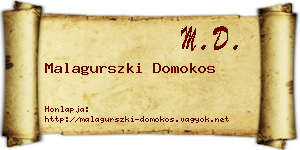 Malagurszki Domokos névjegykártya